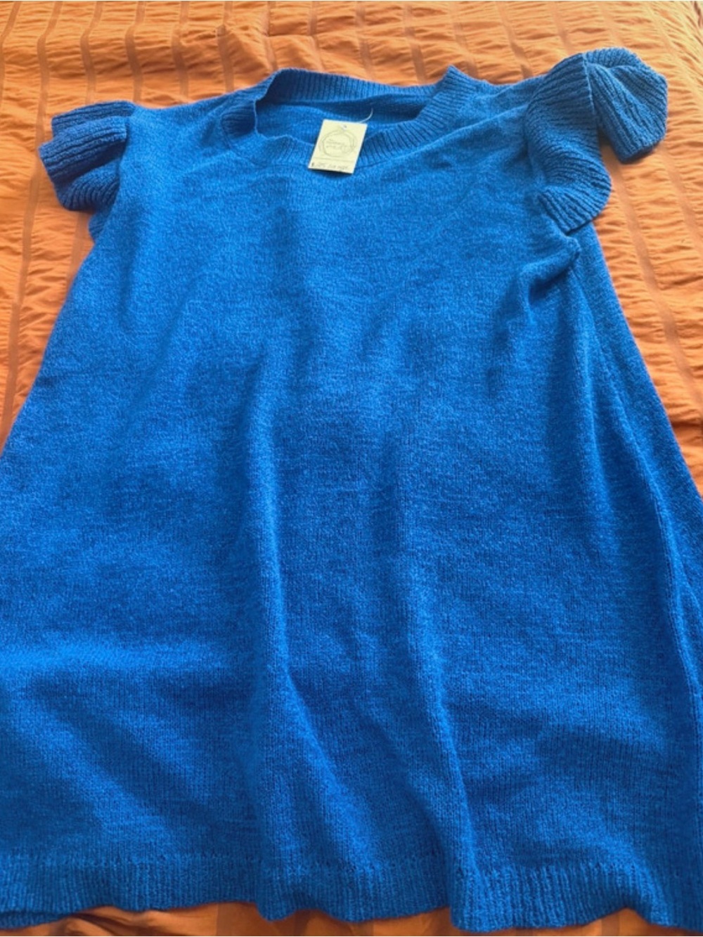 Women's Short Sleeve Knit Top in Bright Blue - Unbranded